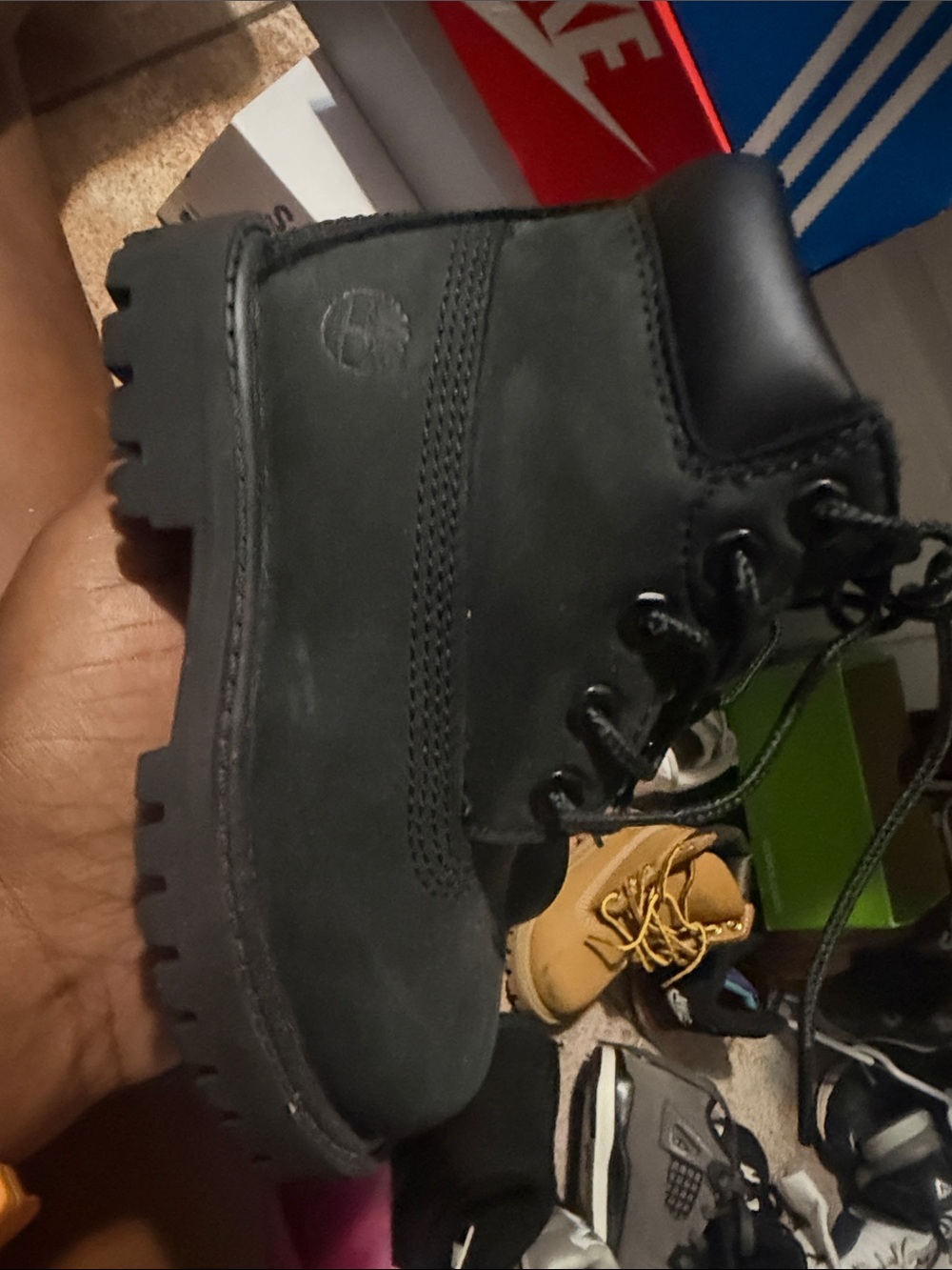 Timberland Kids Black Lace-Up Rugged Boot